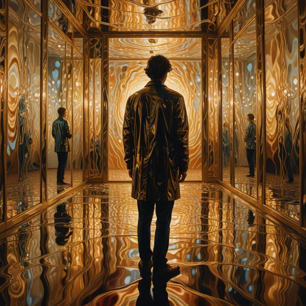 Mirrored Reflections: Surreal Digital Art