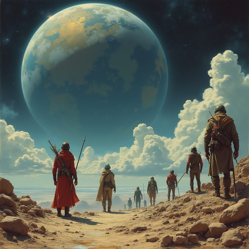 Engineers Supervise City Construction on New Planet Before T...