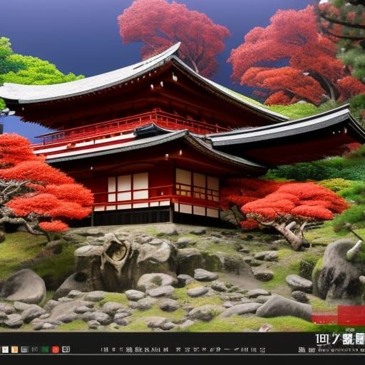 Traditional Japanese Home in Detailed Matte Painting