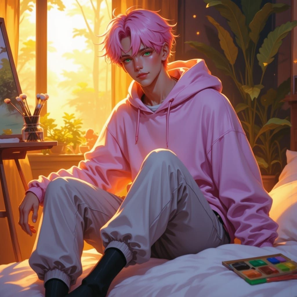 Softly Lit Morning Moment in Pastel Hues