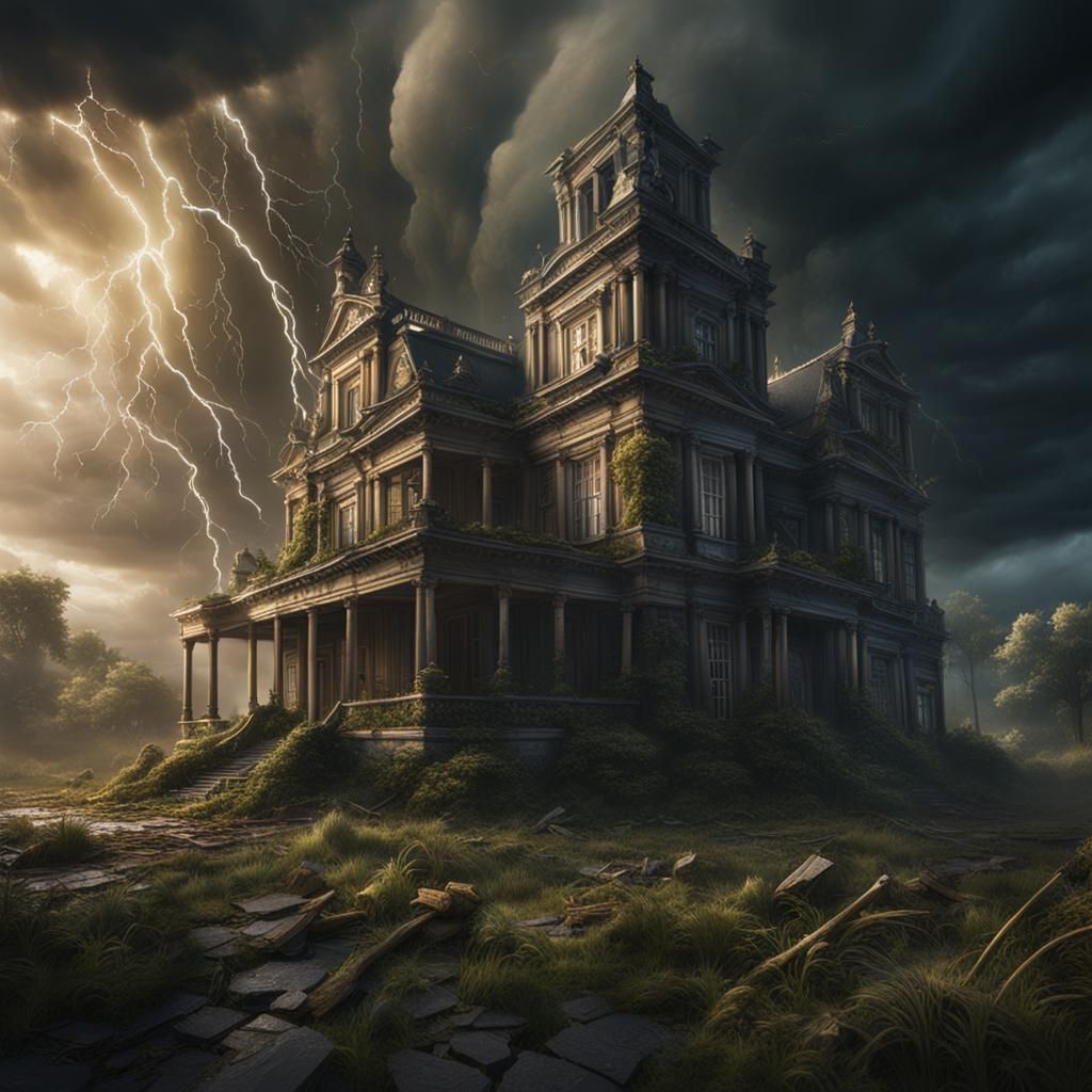 Dramatic Storm with Tornado Risk: Fantasy Concept Art