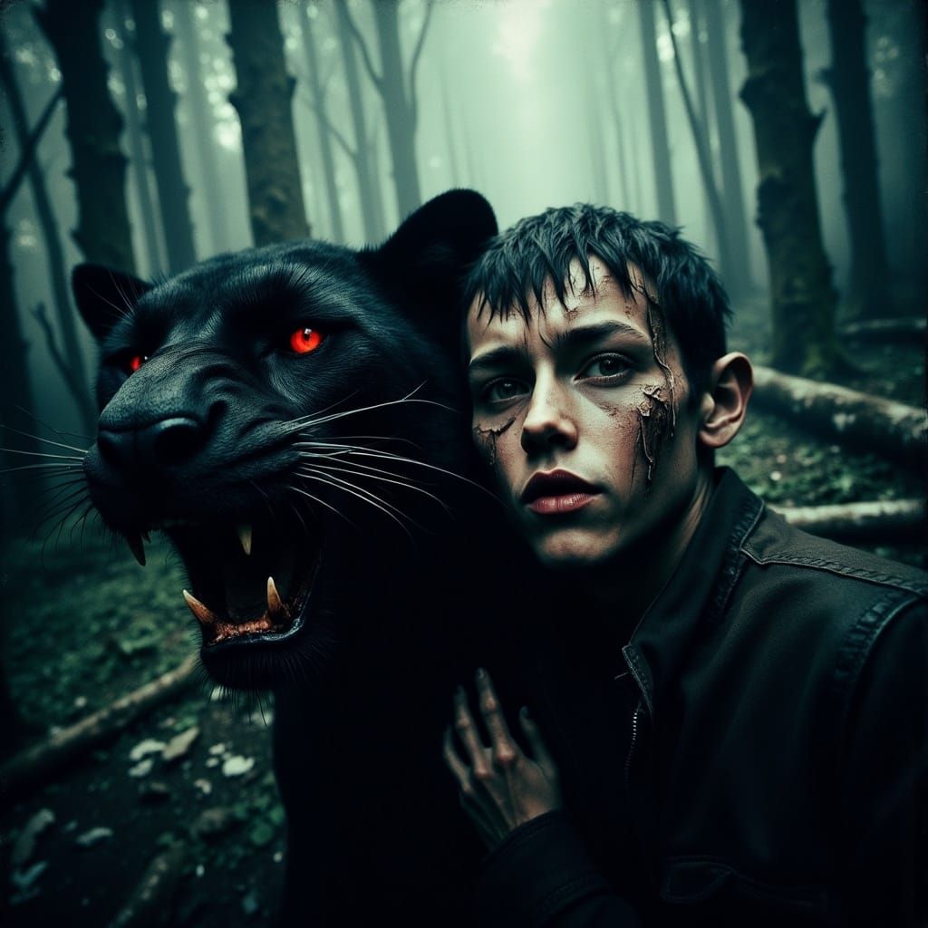 A Dark Jungle Odyssey: Mowgli and Bagheera's Perilous Escape