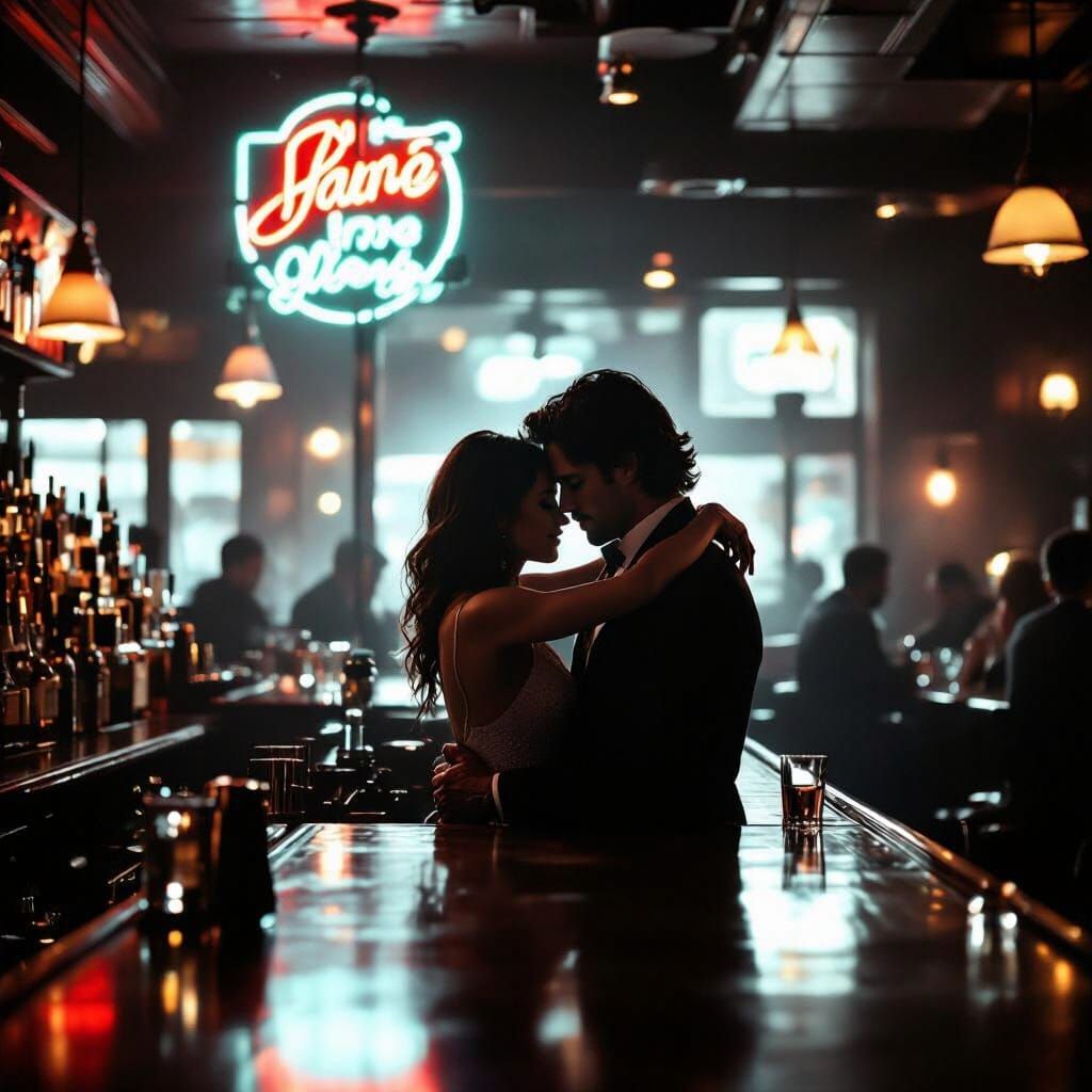 Darcy Vega and Lance Orion Embrace in Moody Jazz Club