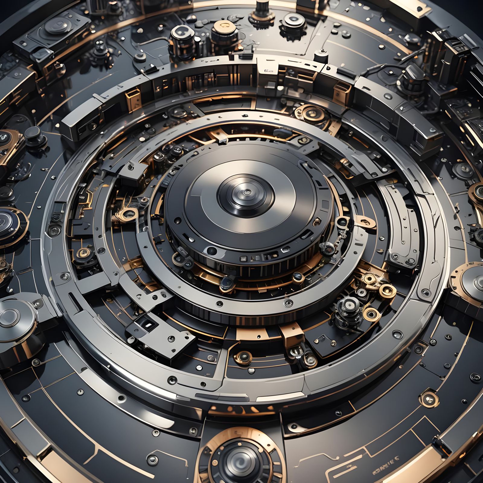 une platine Technics MK2 1080hd8k  silverysparkling mise au point net intricate mech details, ground level shot, 8K reso...