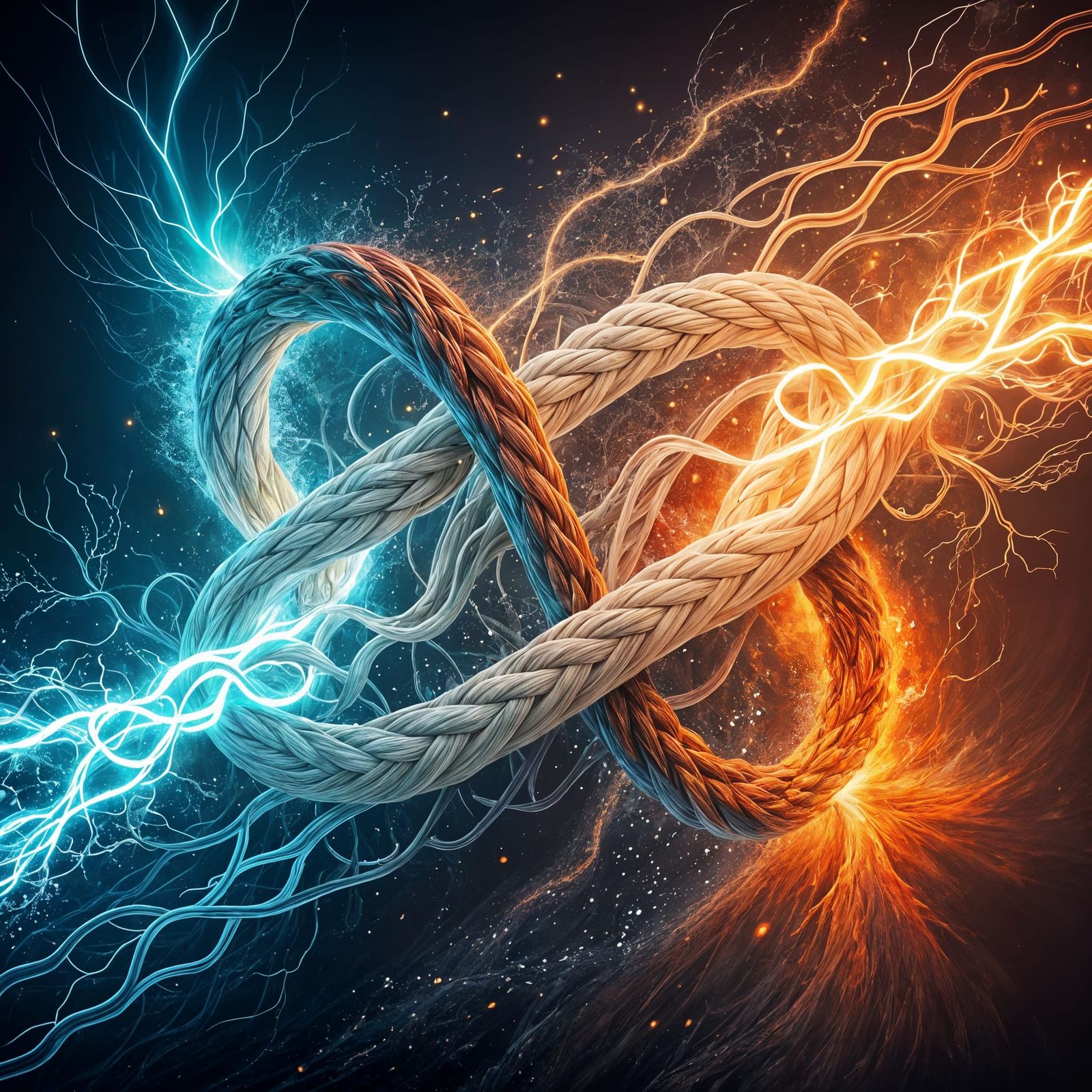 Electric Blue Energy Patterns in Vibrant Abstraction