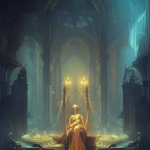 Detailed Tarot Card in Dark Fantasy Style