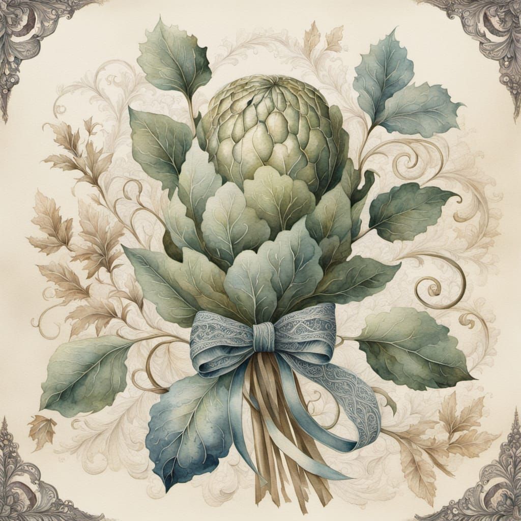 Mandrake Botanical Study in Renaissance Oil Painting Style