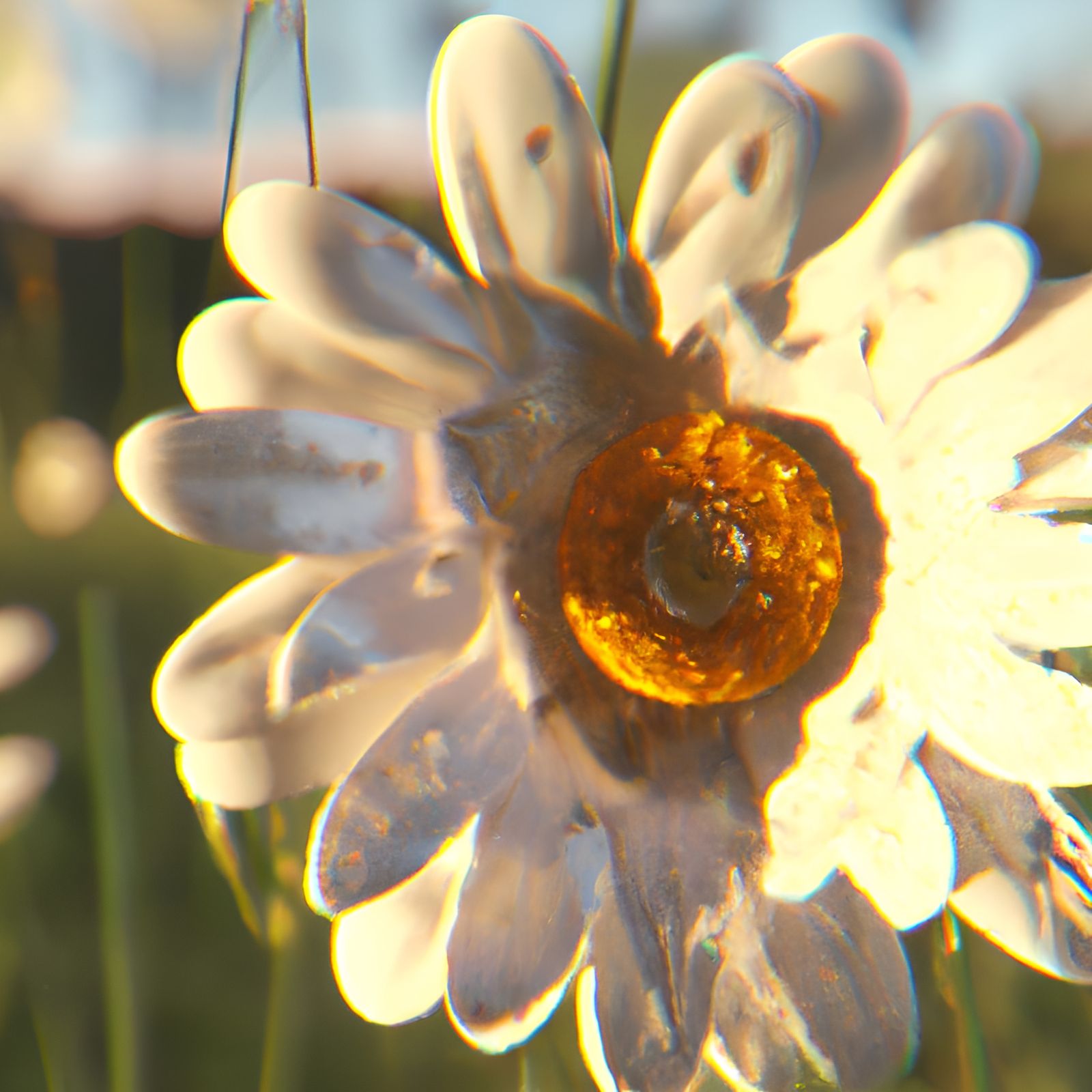 Adorable Happy Daisy in Sunny Scenic Render