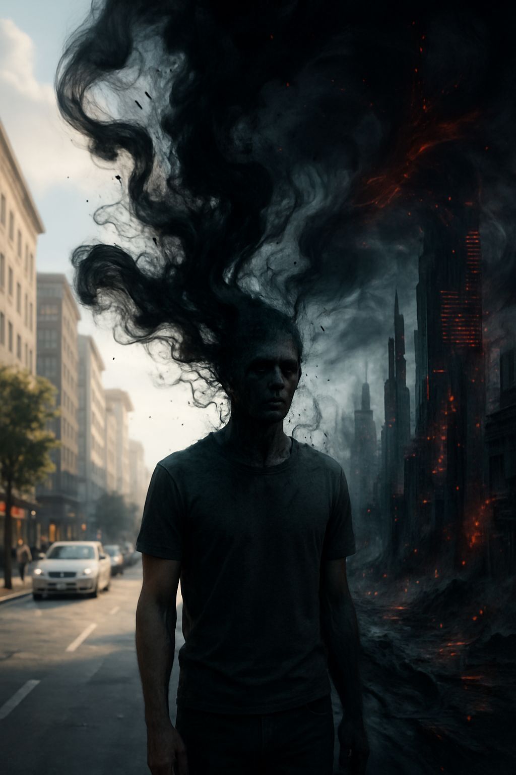 Surreal Dual Reality: Mind in Dystopian Decay