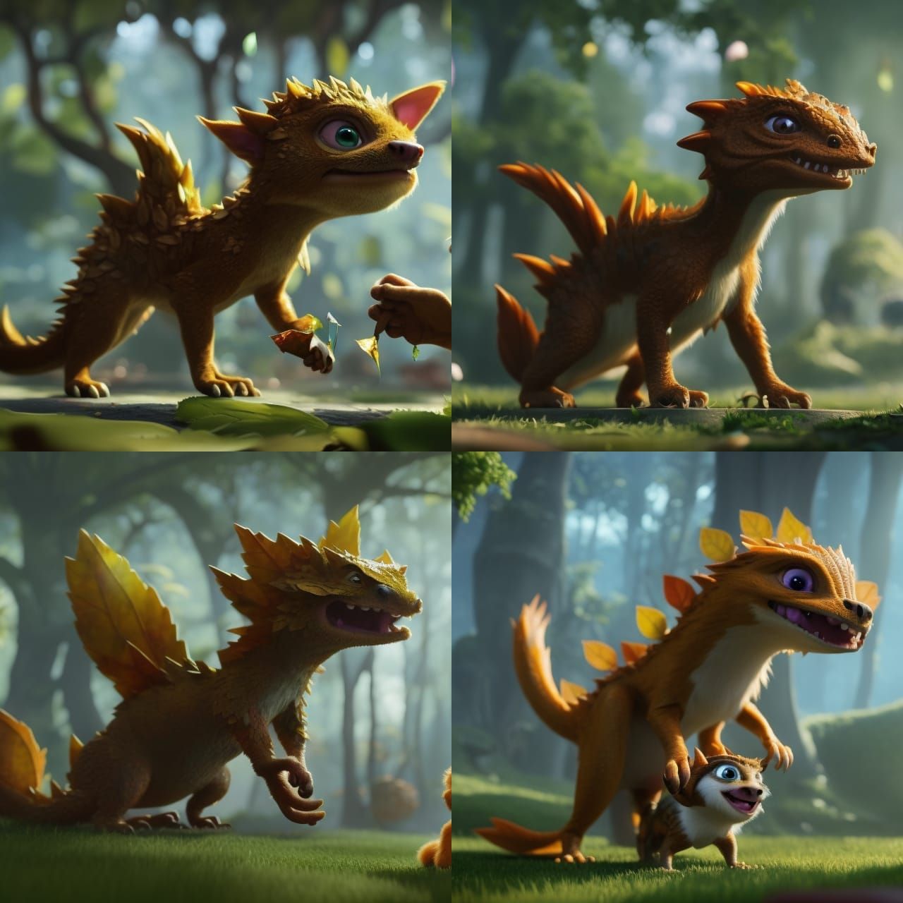 Leaf Dragon Detailed Matte Painting