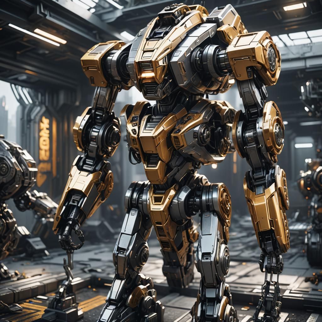 Intricate Mech Clothing in Sci-Fi 3D Render
