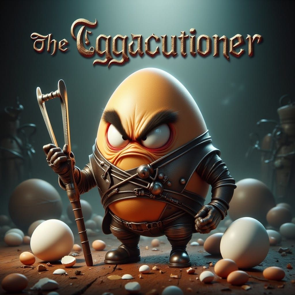 The Eggacutioner: Medieval Executioner Egg Art