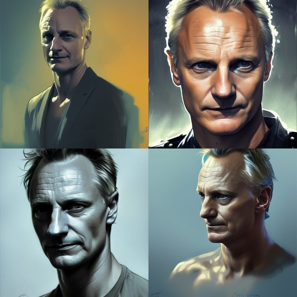 Sting from the Police, Gordon Sumner, Sting, head and should...