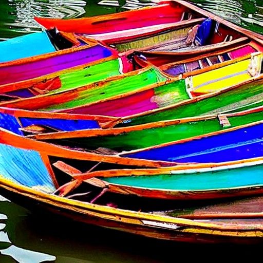 Colorful Malay Boats of Kelantan