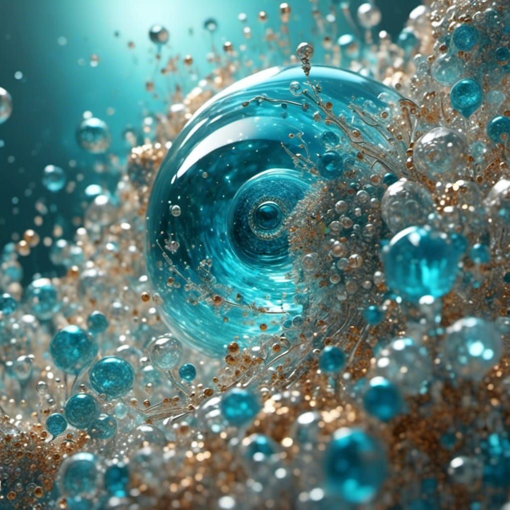 Ocean Made of Glass Beads: Digital Art
