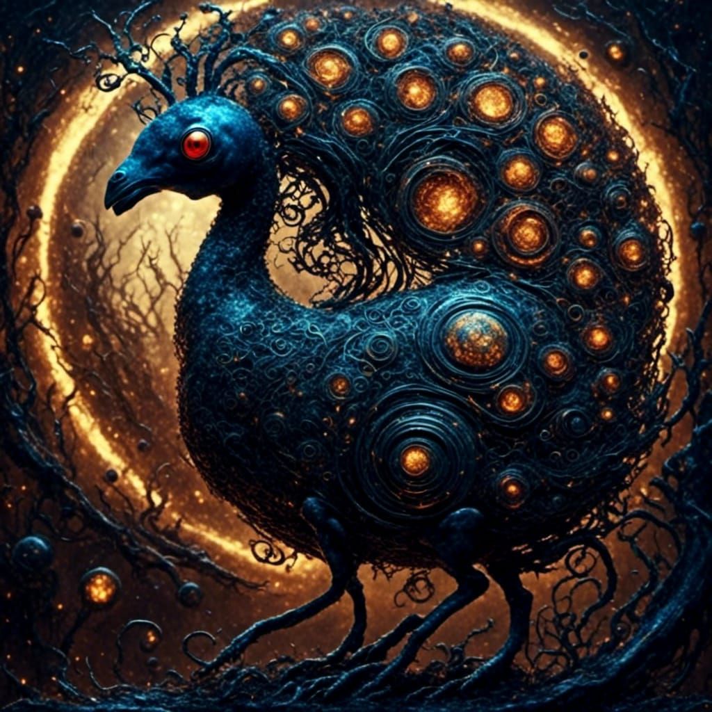 AI Generated Peacock with Custom Model