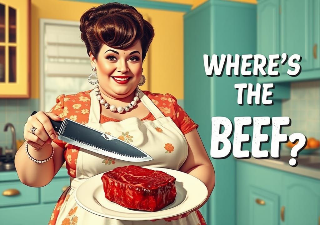 Retro 1950s Butcher Knife Advertisement