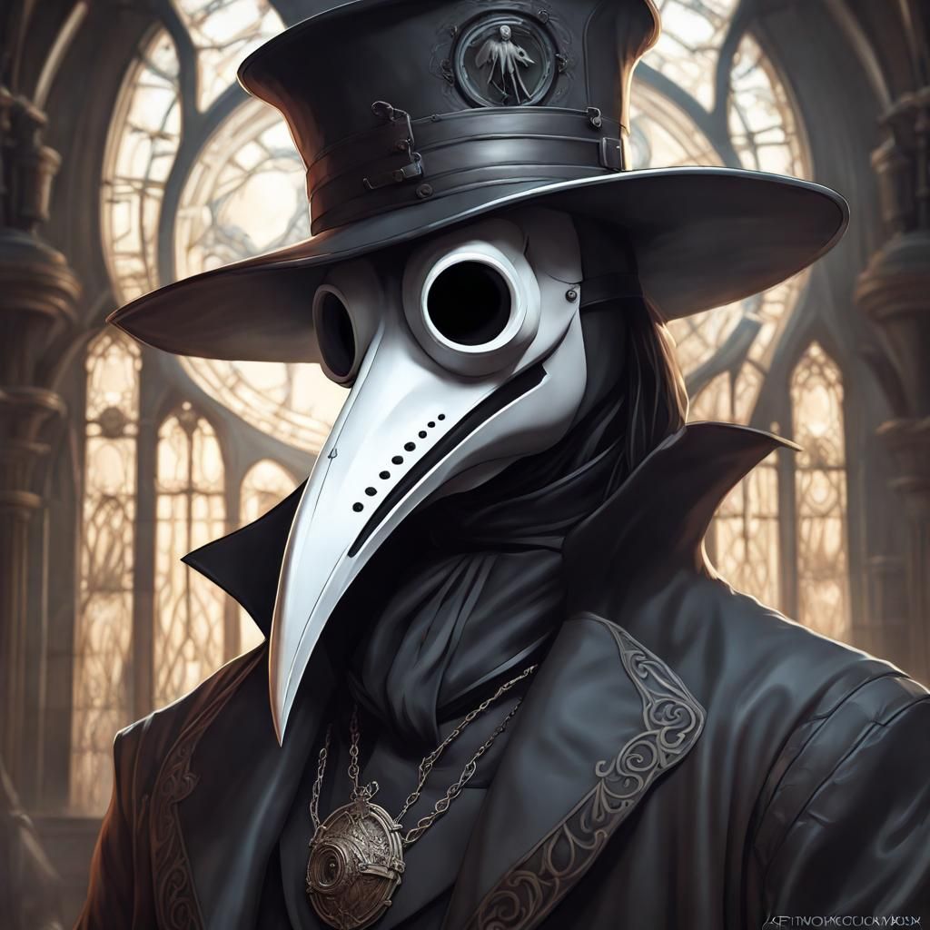 Victorian Gothic Plague Doctor Portrait