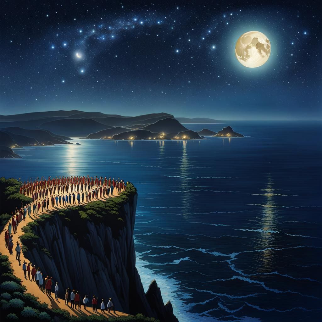 Korrigans Dancing Under the Moonlit Sky