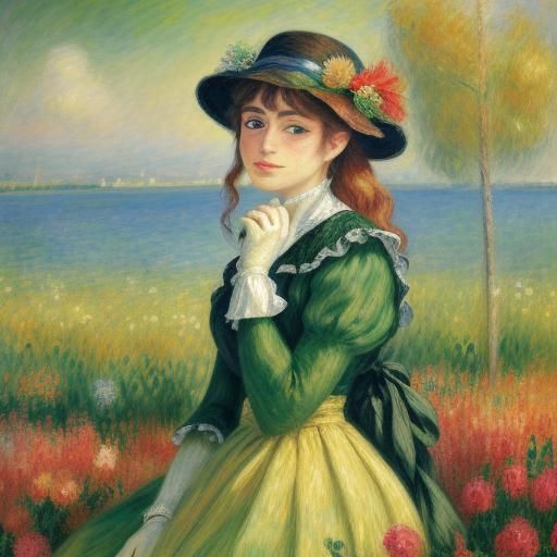 Fauvist Symbolism: Green and Gold Concentric Circles