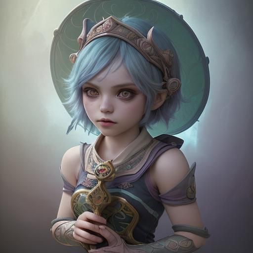 Tristana League of Legends: Art Nouveau Tarot Kawaii