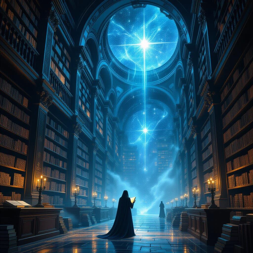 Cosmic Horror Library in Infinite Void