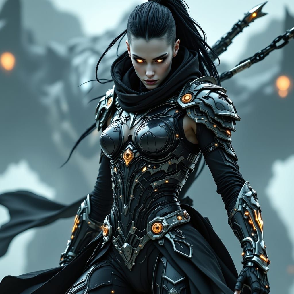 Figure in Ornate Dark Armor