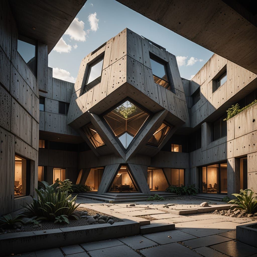 Brutalist Architecture in a Fractal World