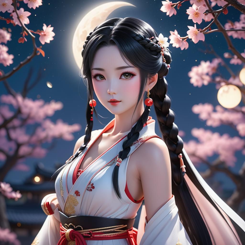 Moon Princess Kaguya: Hyper-Realistic 3D Anime Art