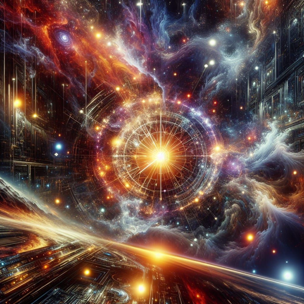 Hyperrealistic Space Travel Art with Love and Light