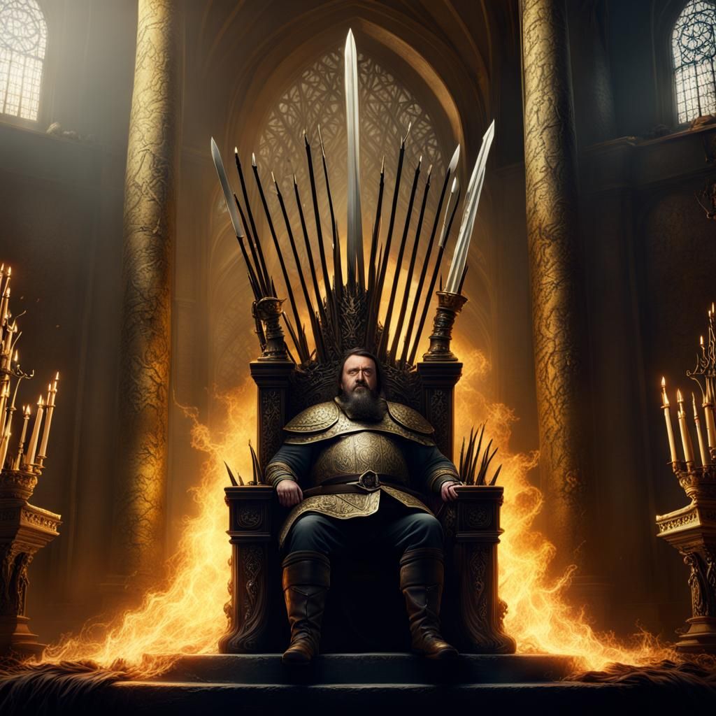 Robert Baratheon on the Iron Throne