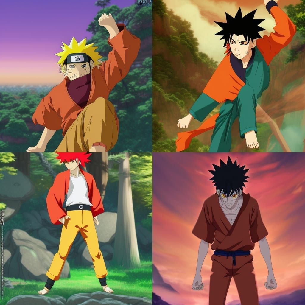 Anime Monkey in Kurama Mode, Ghibli Style