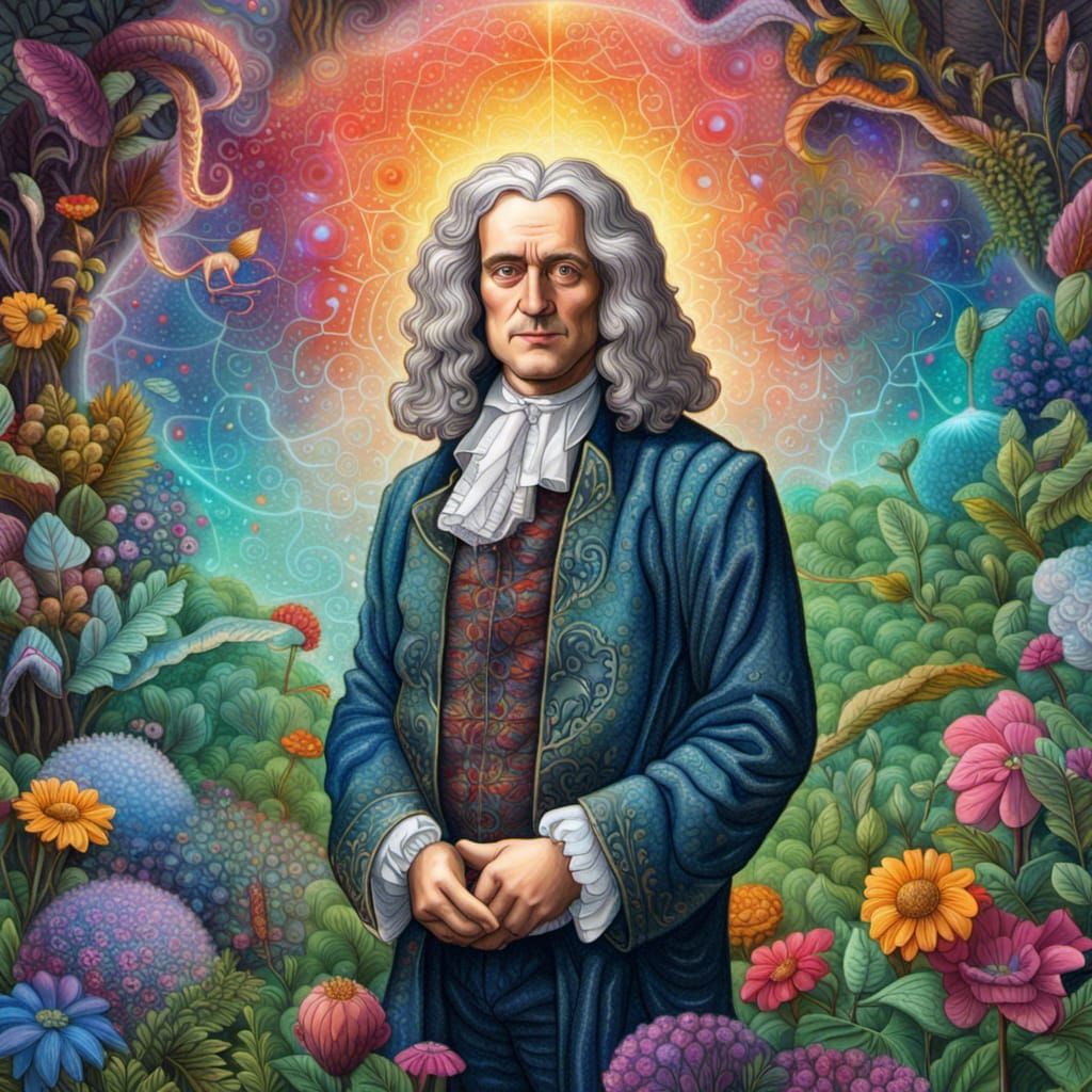 Isaac Newton in a Cosmic Garden