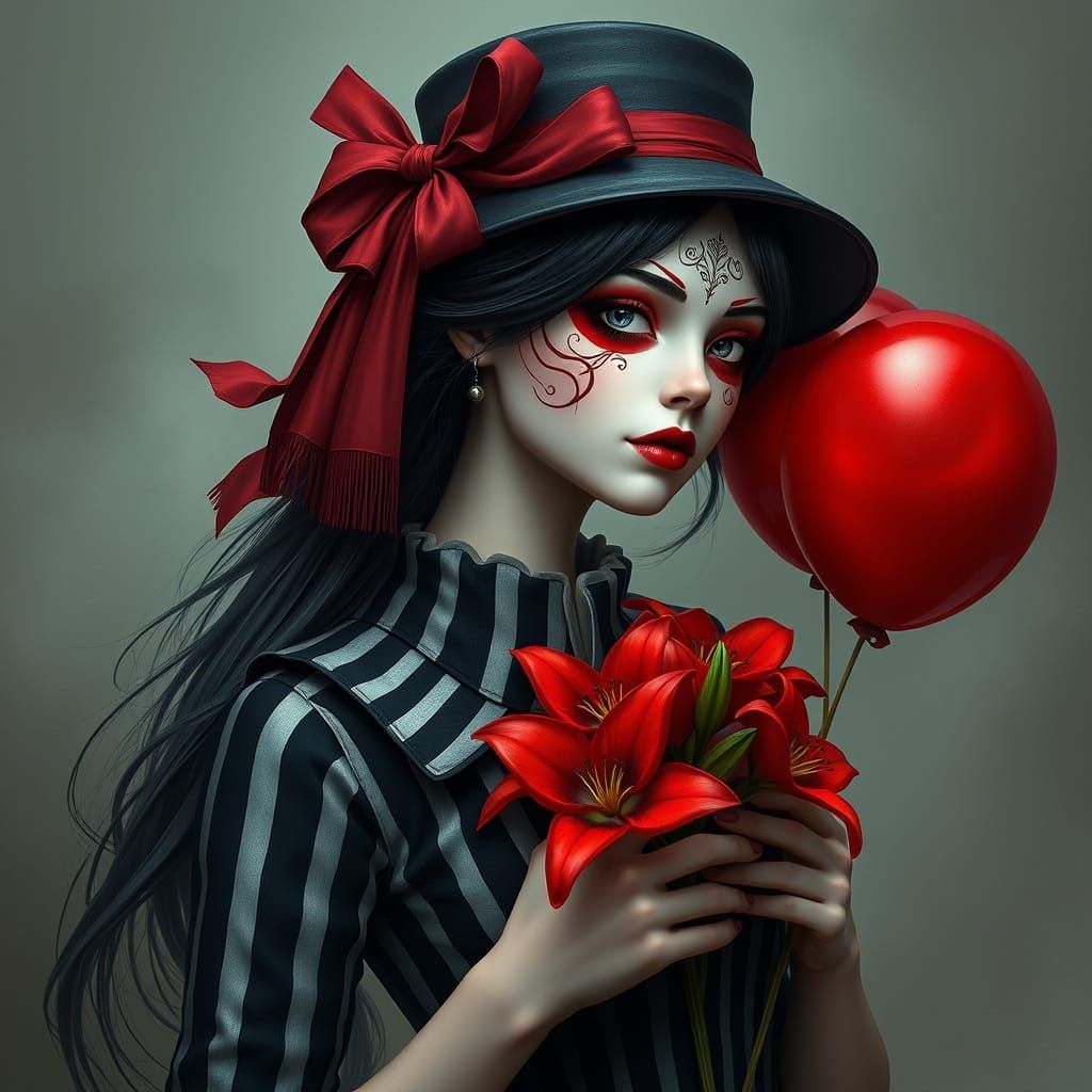 Elegant Victorian-Inspired Fantasy Geisha