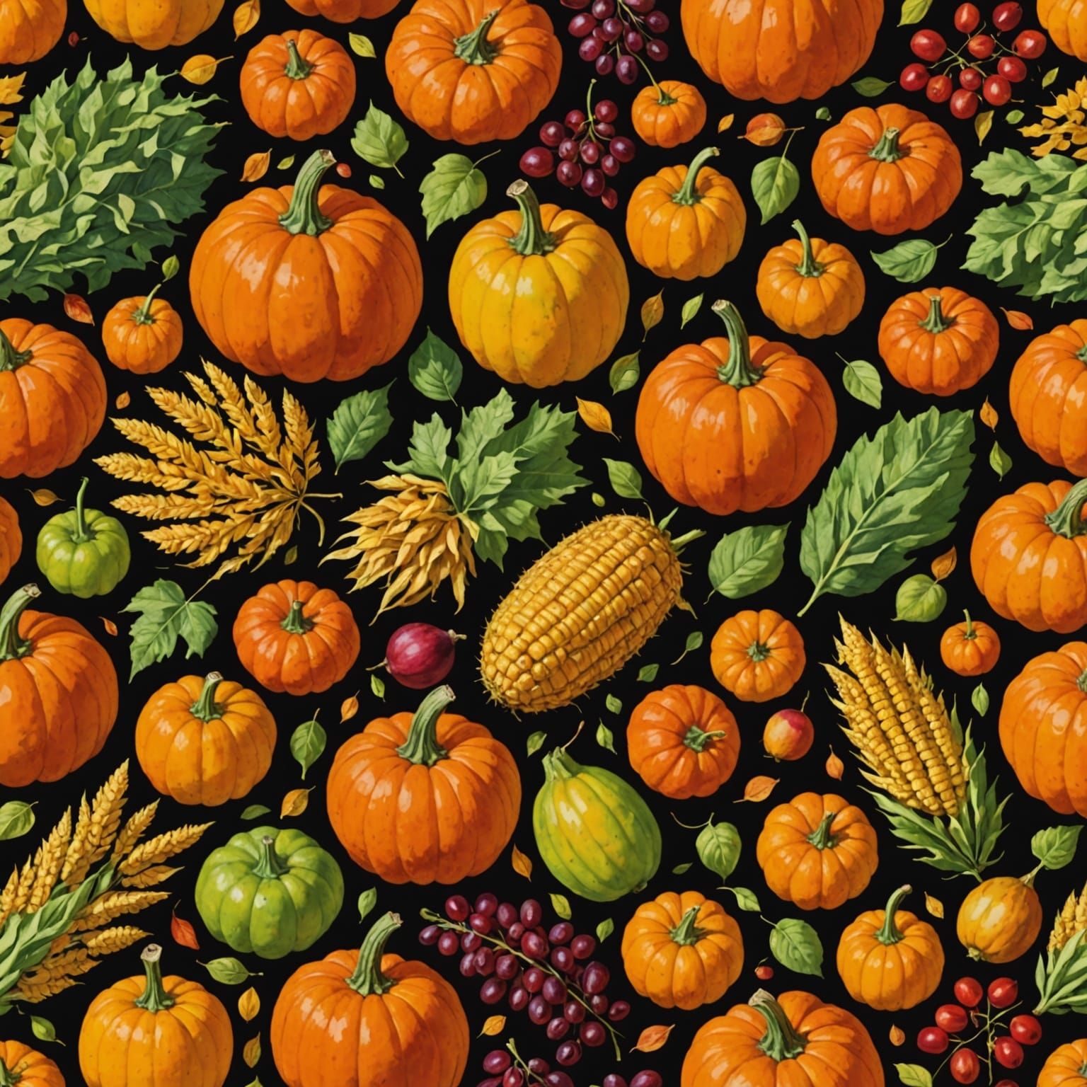 Vibrant Autumn Harvest Scene