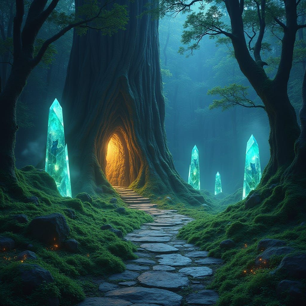 Ethereal Forest of Ancient Wonder