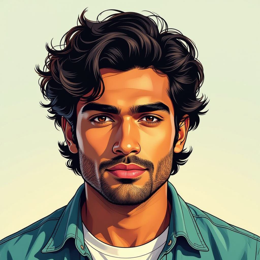 Vibrant Digital Portrait of Suhaas Bandaru