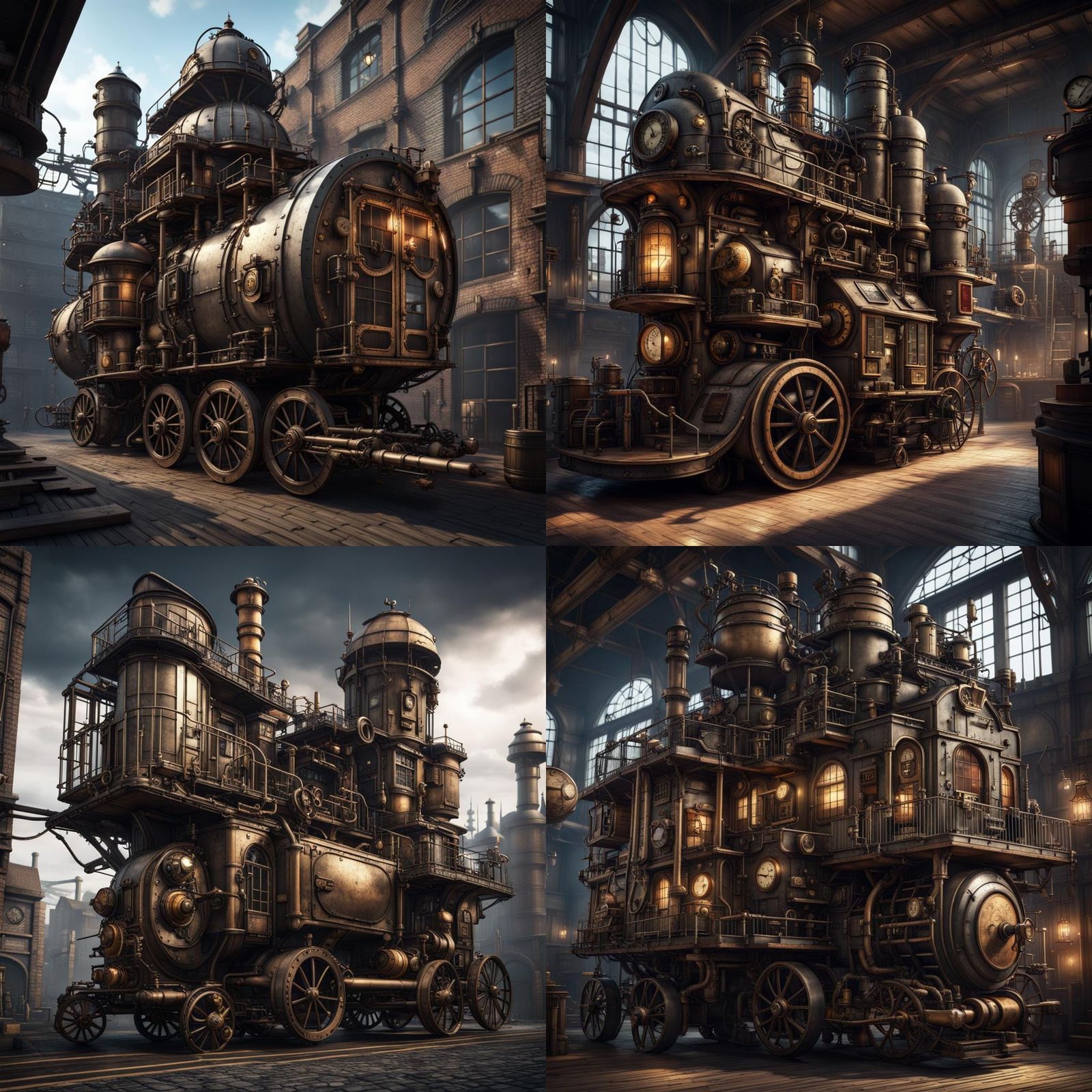 Steampunk Factory on Wheels: Howl's Moving Castle Style