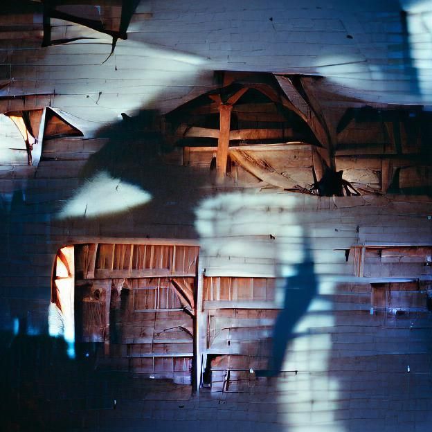 Eerie Shadow Figure in a Barn