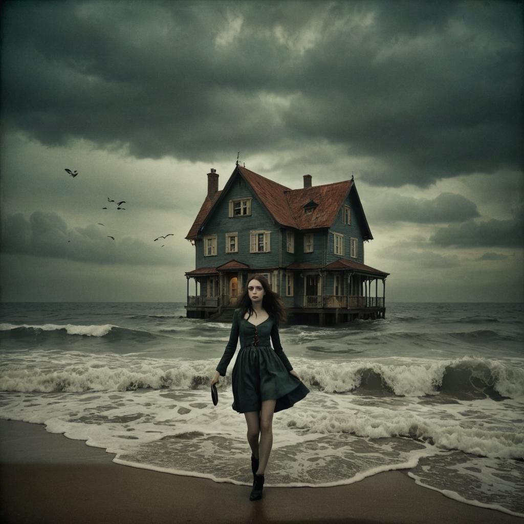 Surreal Girl Escapes Haunted House