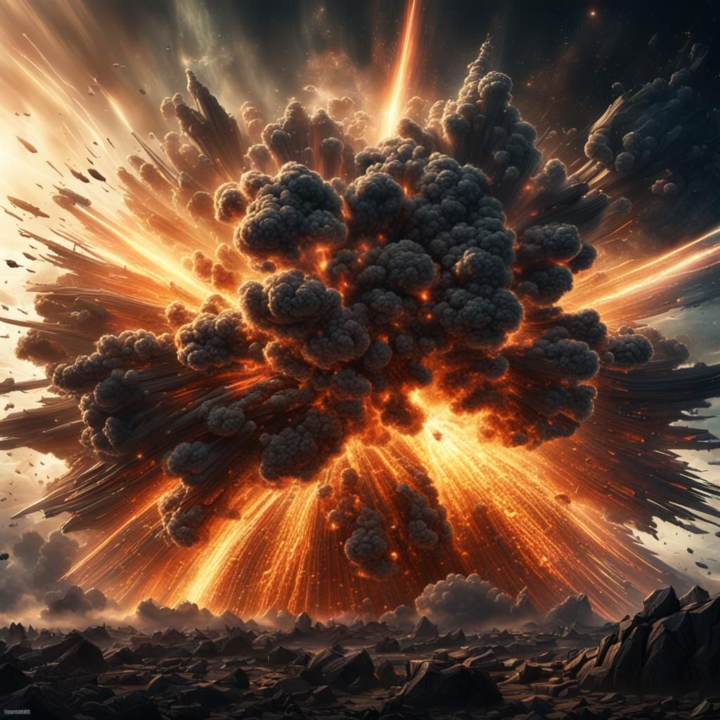 Epic Star Explosion in Digital Matte Painting