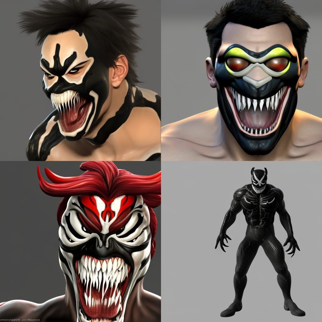 Markiplier as Venom: 3D Artstation Render