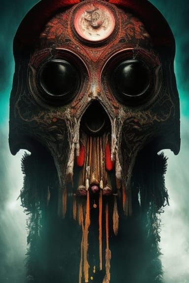 Plague Doctor in Dystopian Dark Academia