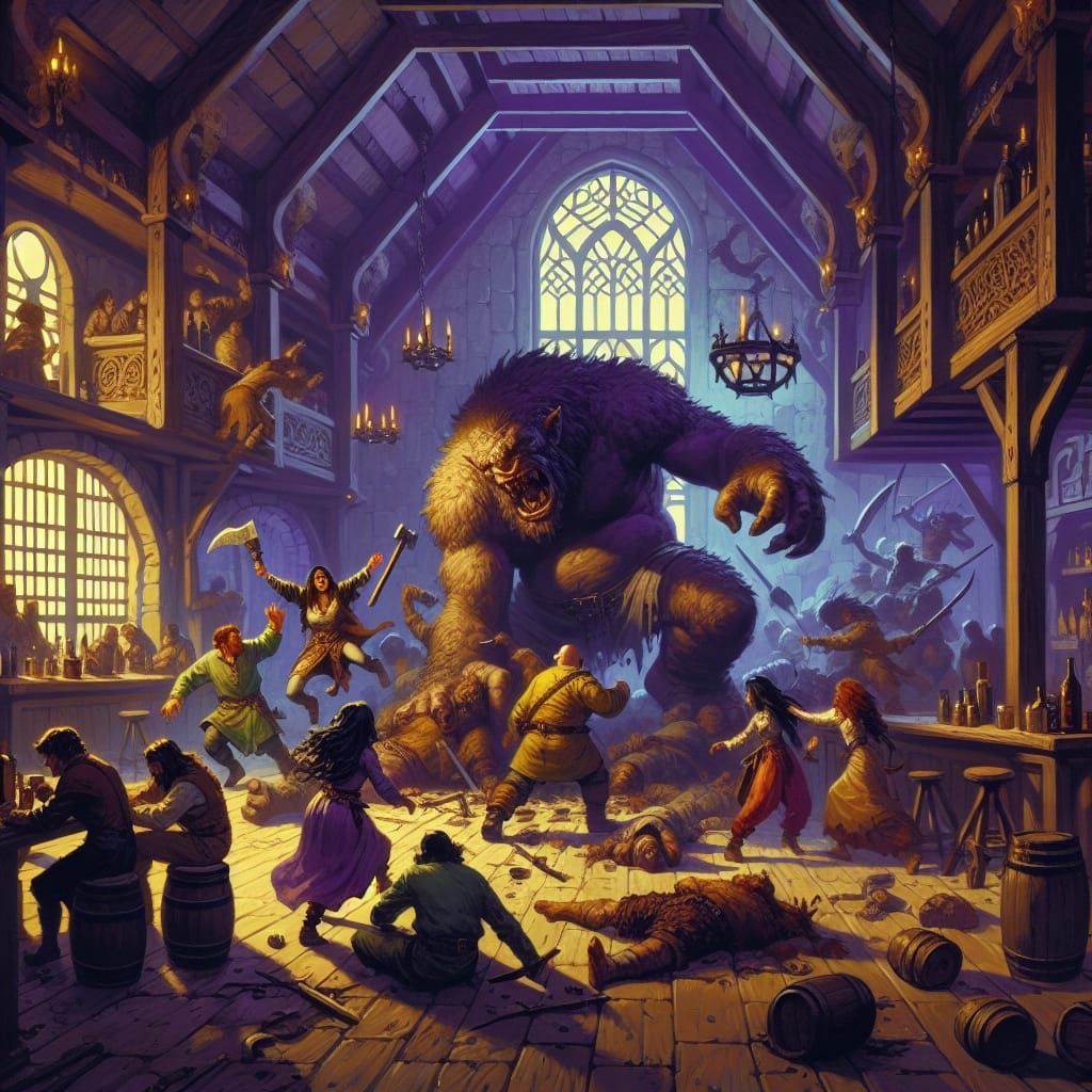 While Hope is engaged in a fistfight, helping the orc.  A gi...