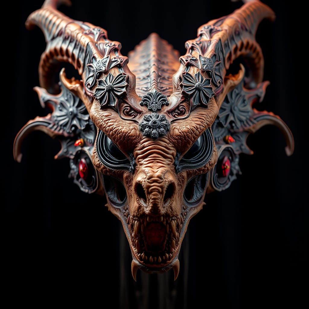 Majestic Dragon-Like Alien in Day of the Dead-Inspired Splen...