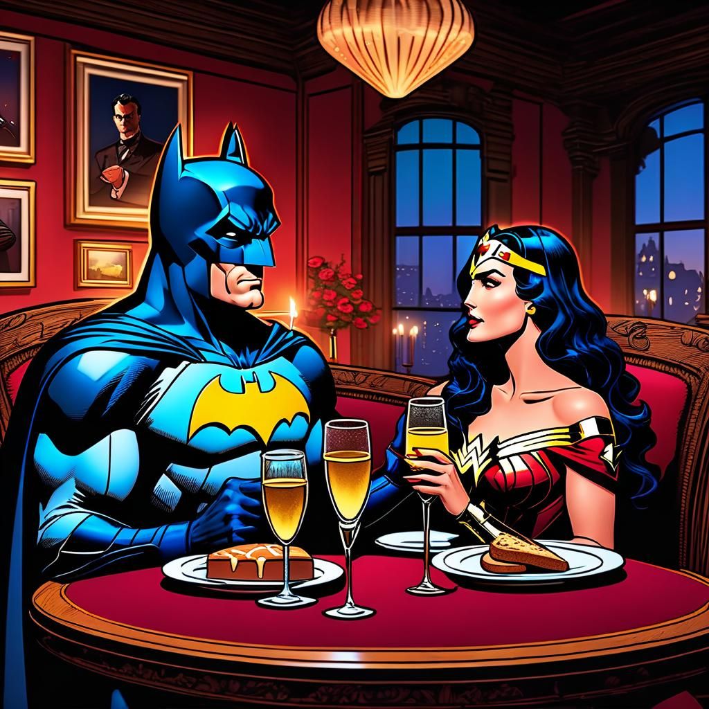 Wonder Woman and Batman Share a Moment