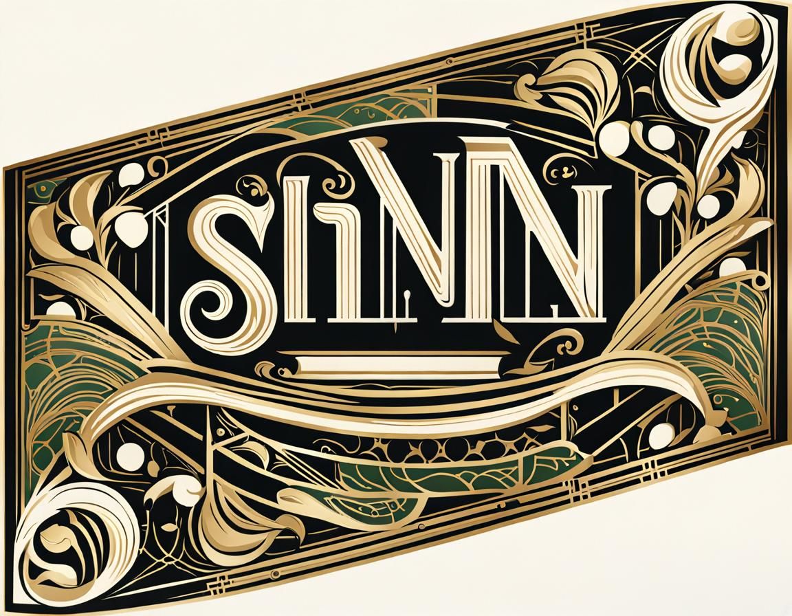 Sin Semilla Logo in Art Nouveau Style