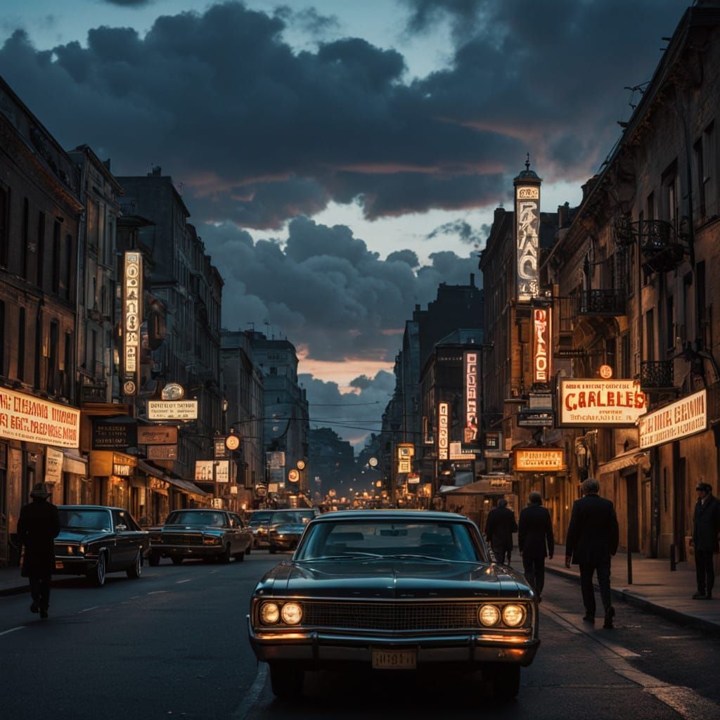 Golden Skies at Dusk in Cinematic Style