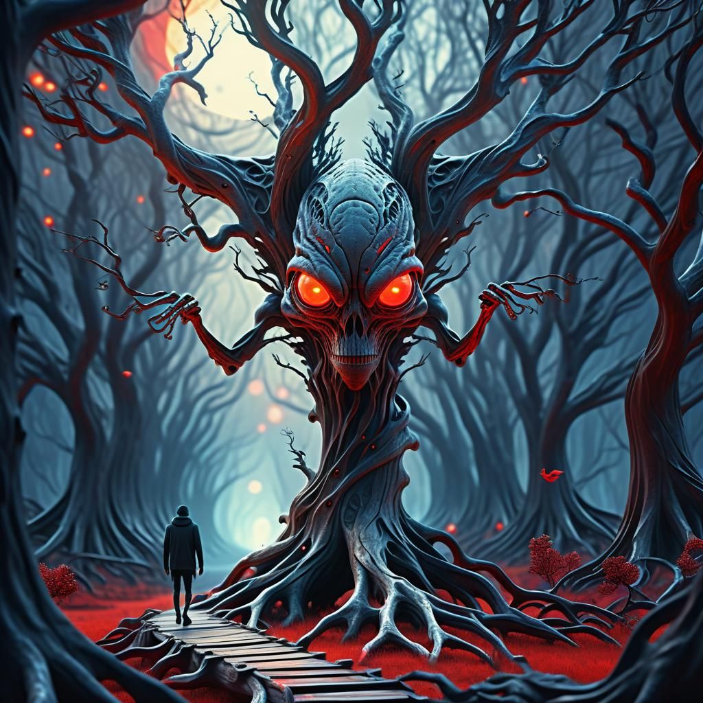 Alien Demons in a Twisted Tree, Magic Realism