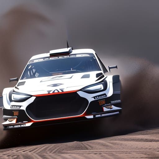 Rally Car Jump: Dark Fantasy Concept Art